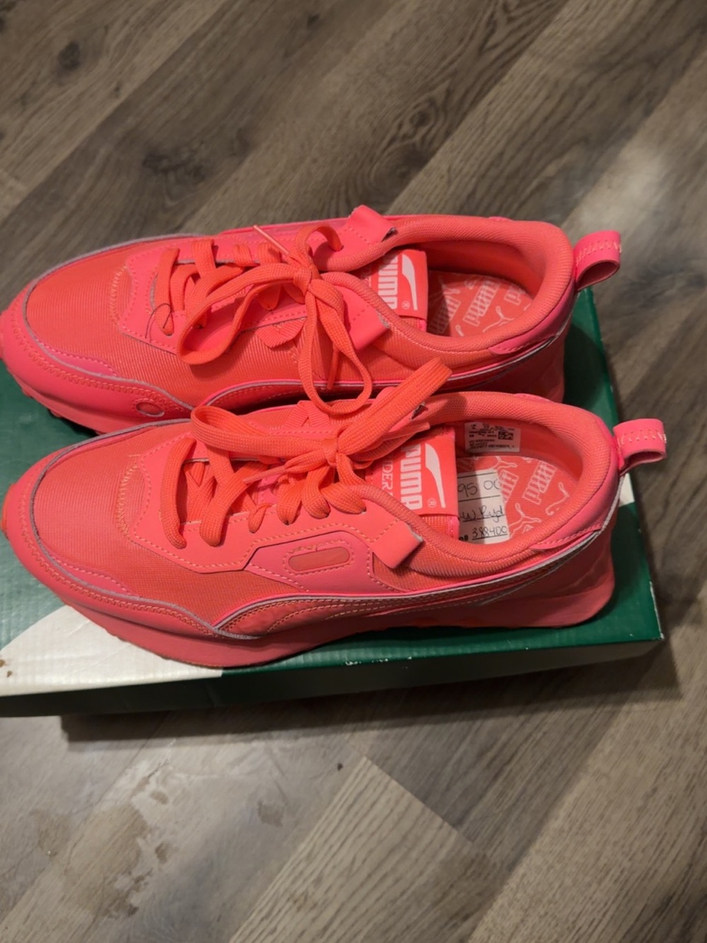 Puma Women's Neon Coral Lace-Up Trainers